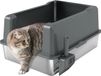 PawHut Kattenbak - Roestvrij Staal - Grijs - 71x50,8x35,5cm