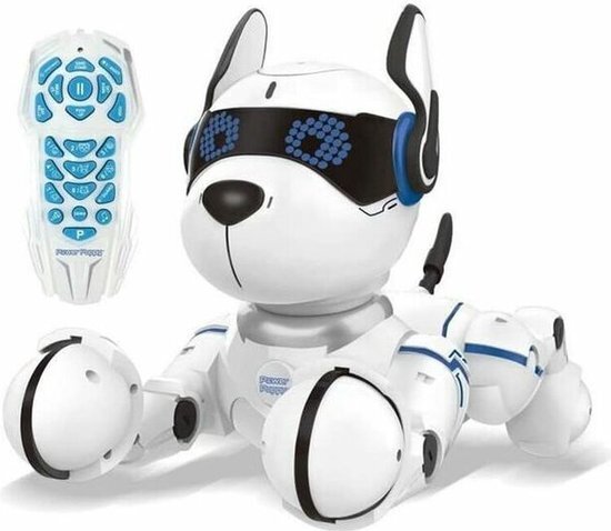 Lexibook Power Puppy - Mijn programmeerbare Smart Robot Hond - Programmeerbare robot met afstandsbediening, dans, yoga, trainingsfunctie, zang - DOG01