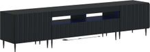 vidaXL 3-delige LED TV-kast ZWOLLE Zwart Bewerkt hout