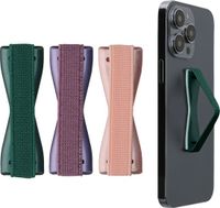 kwmobile Vingerhouder voor smartphone - Set van 3 - Metallic Petrol / Metallic Braam / Metallic Roségoud