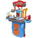 ColorBaby Speed & Go Garage 2 in 1, autokoffer voor kinderen, incl. 3 voertuigen en accessoires, parkeerplaats met meerdere verdiepingen, met lift, helling en tappistool, draagbare set (39539)