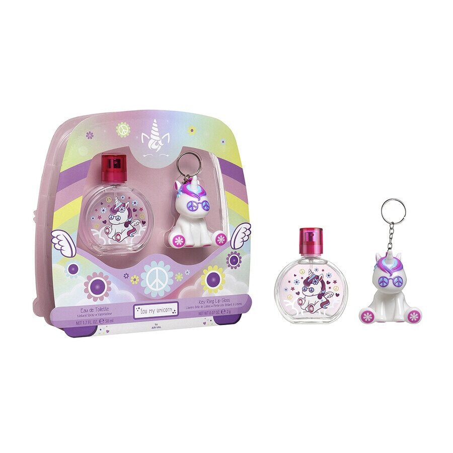 Air-Val Eau my Unicorn Set EDT 50 ml + Lipgloss Keyring Hippie Unicorn