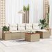 Maison Exclusive - Salon de jardin avec coussin 6 pcs Beige polyrotin