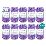 Gründl Wol Cotton Quick print breigaren 10 bollen 50 g, aubergine