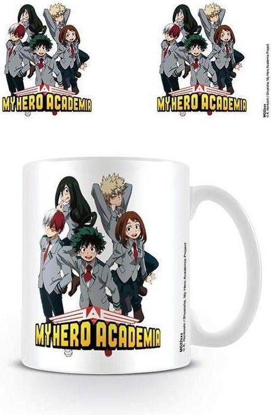 My Hero Academia School Pose Mok - Keramiek - Wit - 325 ml