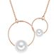 Lulu & Jane Ketting rose-goud / parelwit