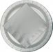 Haza-Witbaard 48x Kartonnen bordjes zilver 23 cm