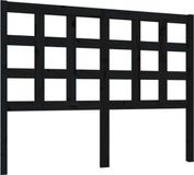 vidaXL Hoofdbord - 125,5x4x100 cm - Massief Grenenhout - Zwart