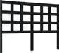vidaXL Hoofdbord - 125,5x4x100 cm - Massief Grenenhout - Zwart