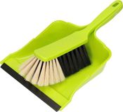 Buemag Stoffer en blik - kunststof - 35 x 25 cm - groen
