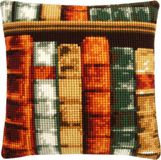Vervaco Kruissteekkussen kit - Boeken - 40 x 40 cm