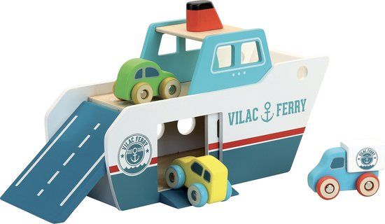 Vilac Ferry boot Vilacity blauw - Houten Boot - 83.2368