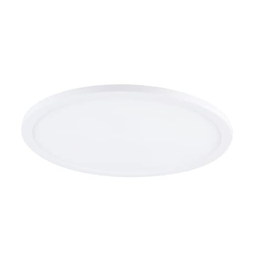 EGLO LED inbouwspot Fueva Flex, Ø 22,5 cm, extra vlakke inbouwlamp voor boorgaten in universele grootte, wit, plafondlamp neutraal wit, inbouwdiepte 25 mm