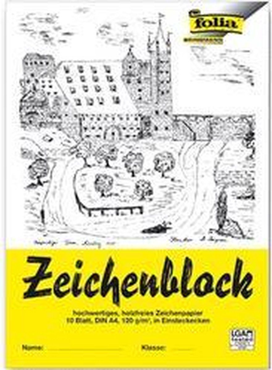 Folia Folia tekenblok - DIN A4 - 120 g/qm - 10 vellen - wit