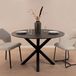 Giga Living Eettafel Axel Rond Keramiek Zwart Ø120cm