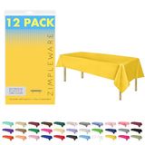 ZIMPLEWARE Geel Standaard Wegwerp Plastic Party Tafelkleed [12-Pack] 54 x