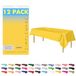 ZIMPLEWARE Geel Standaard Wegwerp Plastic Party Tafelkleed [12-Pack] 54 x