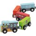 LUPILU® Camion / train de pompiers / train pour enfants / train de marchandises, 5 pièces.