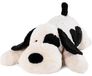 Peluche lestée en forme de chien, 66 cm, 2,3 kg, noir et blanc, effet apaisant