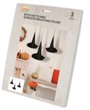 FIESTAS GUIRCA Heksenhoeden om op te hangen, 3 stuks, 18 cm, griezelige decoratie voor Halloween-feestjes en heksenfeesten, ideaal rekwisiet voor griezelige omgevingen, zwart