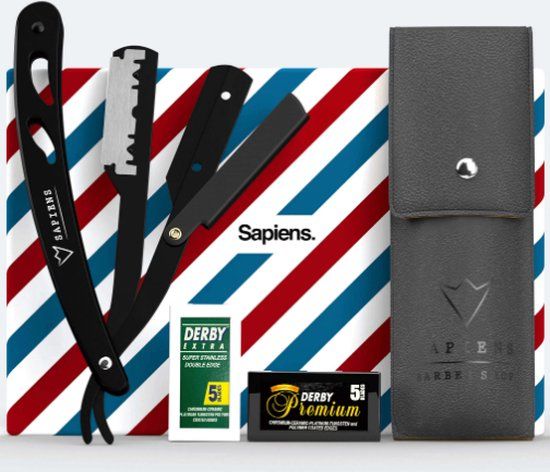 Sapiens. Sapiens Kapper Scheermes BlackEdition X - Open scheermes - Zwart - 20 stuks