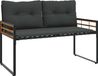 vidaXL - Houten - Laagbank - 114 x 55 x 77 cm - Middelgrijs - Rechthoekig