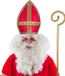 Ensemble de déguisement du Père Noël sans marque - barbe et moustache - bâton - mitre - Bon Saint-Nicolas