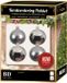 Bellatio Decorations Shoppartners Bv Kerstbal en ster piek set 108x zilver - voor 210 cm boom - Kerstboomversiering zilver