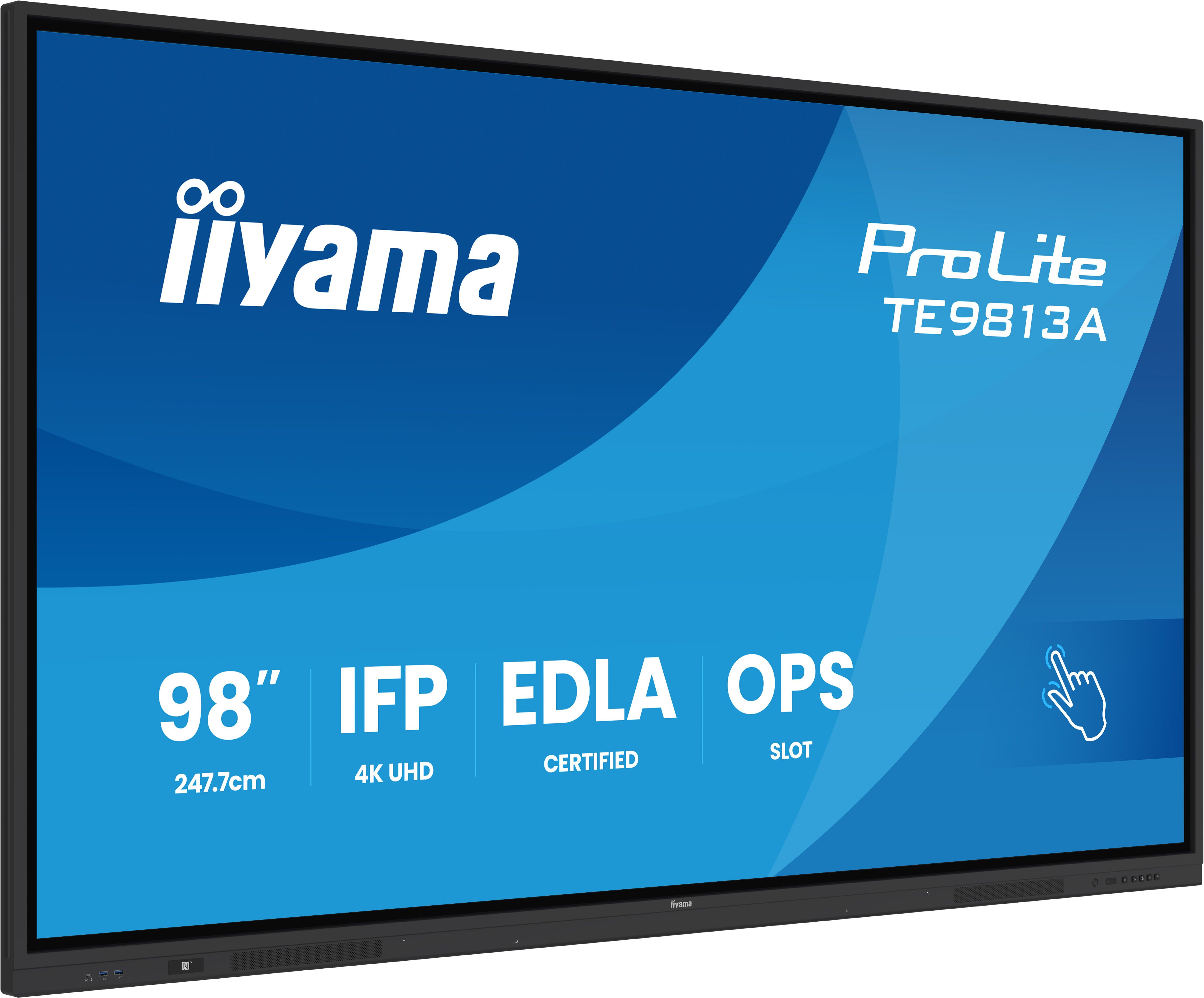 iiyama ProLite TE9813A-B1AG Interactief Flatscreen 97.5" 4K UHD Zwart