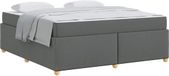 vidaXL Bedframe met matras Donkergrijs 180 x 200 cm Stof