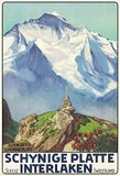 Schatzmix Schynige plaat Interlaken Zwitserland metalen bord 20x30 Deco tin Sign metalen bord, blik, veelkleurig, 20x30 cm