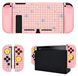 Merkloos Nintendo Zachte Beschermhoes voor Switch met Joystick Grip in Roze