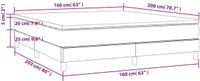 vidaXL Boxspringbed met matras, zwart, 160x200 cm, stof