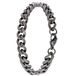 Lucardi Heren Armband gourmetschakel mat - Staal - Armband - Vaderdag Cadeautje - 21 cm - Zilverkleurig