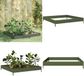 vidaXL Plantenbak verhoogd 100x100x18,5 cm staal olijfgroen