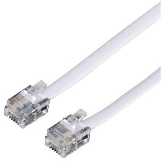 Hama Modulaire kabel 6p4c 10m wit