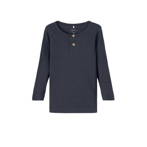 NAME IT MINI ribgebreide longsleeve NMMKAB marine