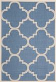 Safavieh Trellis Indoor/Outdoor Woven Area Rug, Courtyard Collection, CY6243, Blauw & Beige, 160 X 231 cm