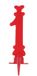 Kaars getal 1 rood - 8,5 cm