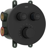Sapho Smart Select - Thermostatische douchekraan, voor 2 functies, met inbouwdeel, mat zwart RP032B