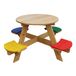 AXI UFO Picknicktafel Rond Regenboog - Hout - Kinderen