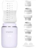 Lovinoo Flessenwarmer Onderweg - Draagbare Draadloze Baby Flessenwarmer - Flesverwarmer - 4 Temperatuurniveaus - USB Oplaadbaar - Incl. 6 Adapters - 13.200 mAh - Wit