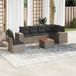 Maison Exclusive - Ensemble de meubles de jardin 7 pièces avec canapé et coussins, gris, en polyrotin