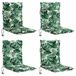 vidaXL - 4-delige - hoogrugkussen - GEMERT - 4 - pcs - 100% - Polyester - Bladpatroon