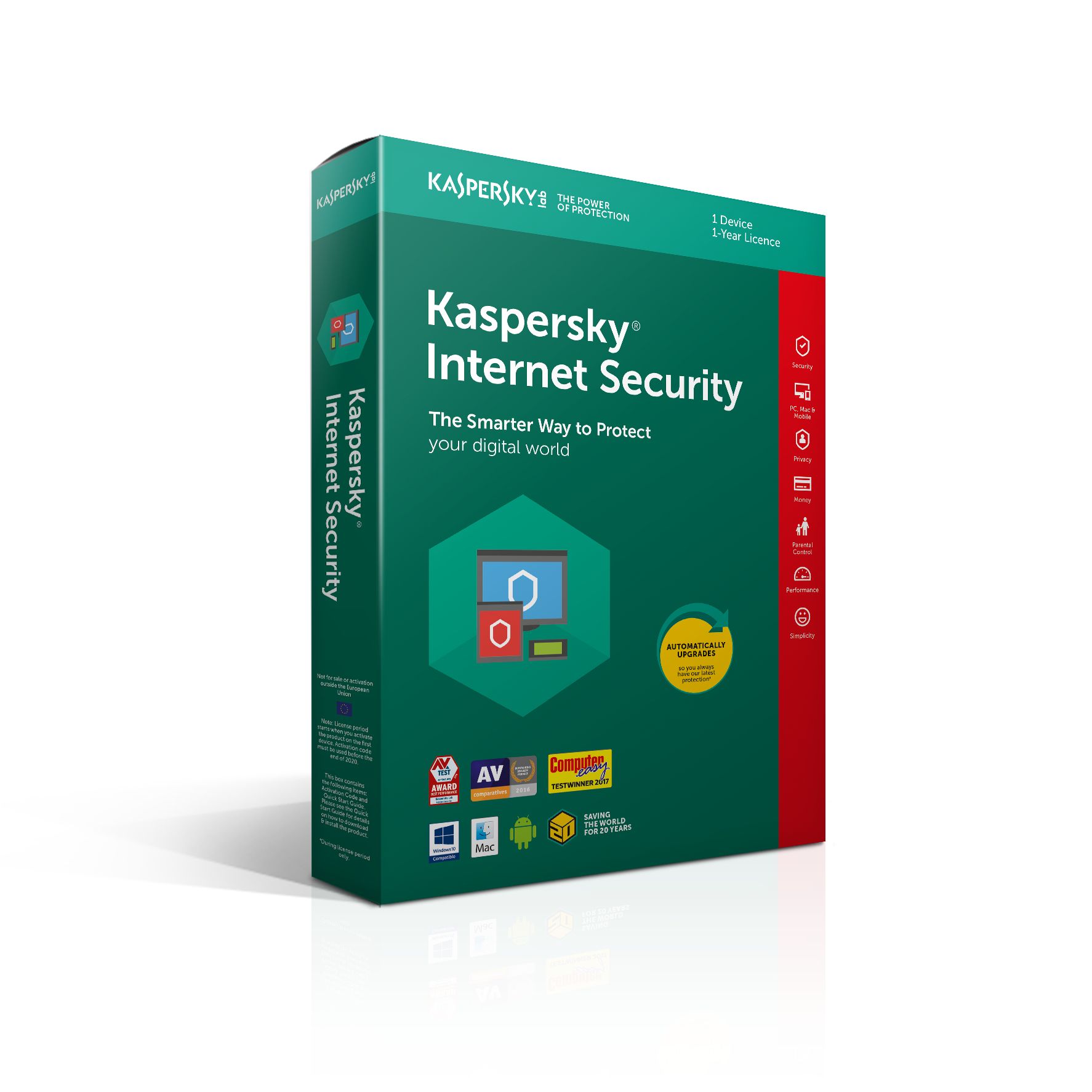 Kaspersky Internet Security 2018 - 1 jaar - 1 licentie - Nederlands/Frans