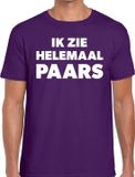 Bellatio Decorations Shoppartners Bv Ik zie helemaal paars - tekst t-shirt - paars - voor heren - verkleedkleding - kleuren fun XL