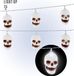 Widmann Srl Halloween decoratie doodshoofd LED lichtketting 250 cm