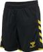 Hummel Short Core 2.0 rayé Unisexe Noir/Jaune Éclair Polyester Coupe Regular