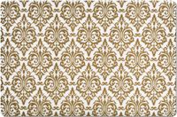 Zeller tafel placemats met barok print - goud - 8x stuks - 43,5 x 28,5 cm - Vintage onderleggers