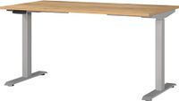 Germania bureau 7905-641, in Navarra-eiken-Nb./zilver, EL. in hoogte verstelbaar, 140 x 120 x 80 cm (b x h x d)